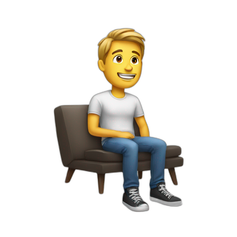 Guy in his twenties holding a sabre between his teeth | AI Emoji Generator