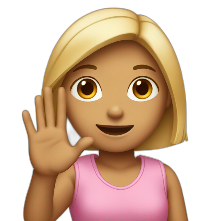 A bunny with a raised hand | AI Emoji Generator