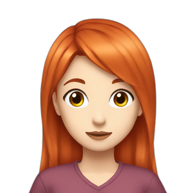 Angry Redhead girl | AI Emoji Generator