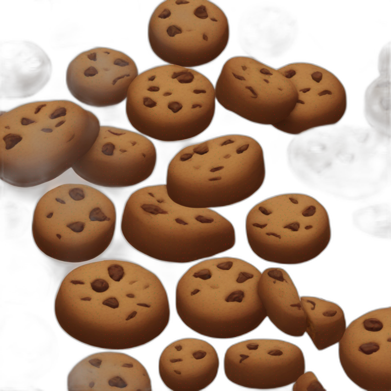 single cookie with chocolate pieces | AI Emoji Generator