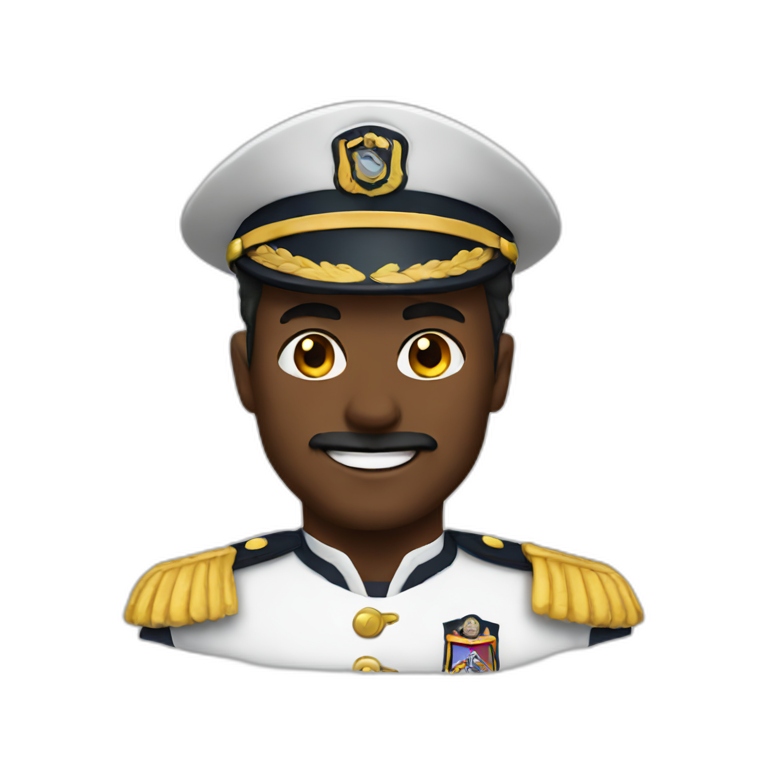 Navy captain anime | AI Emoji Generator