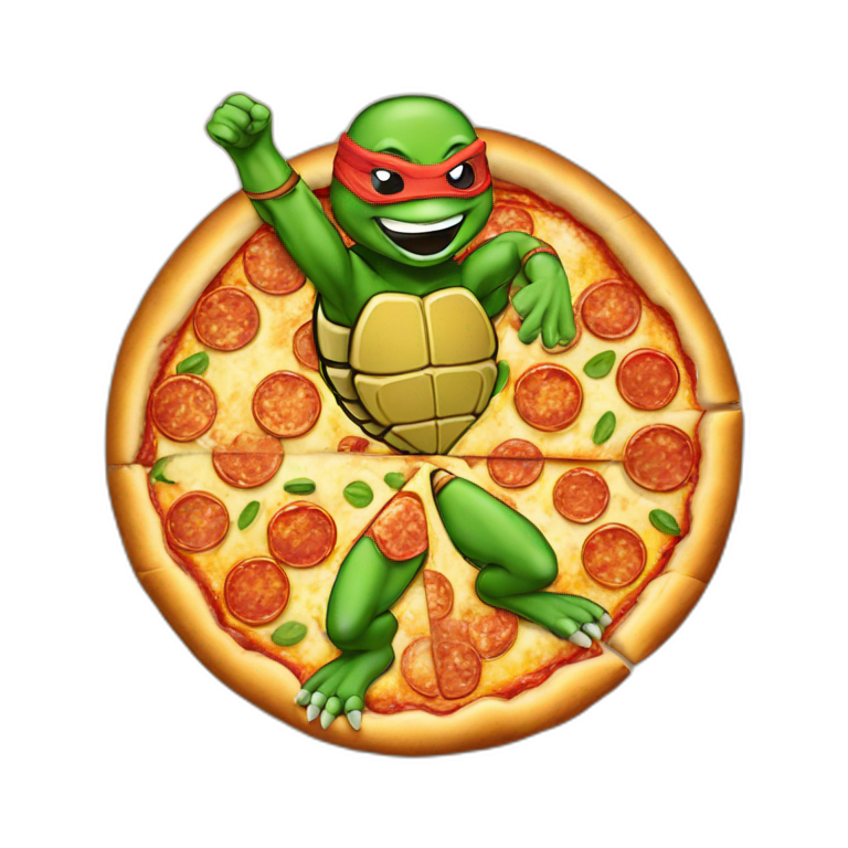 Ninja Delivering Pizza Ai Emoji Generator