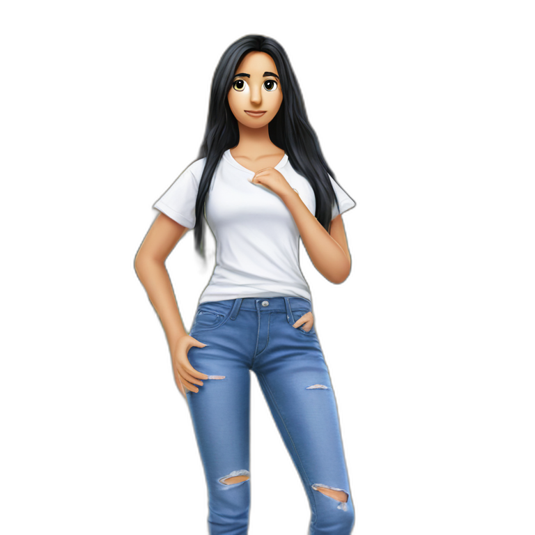 Girl Wearing Jeans Ai Emoji Generator 3901