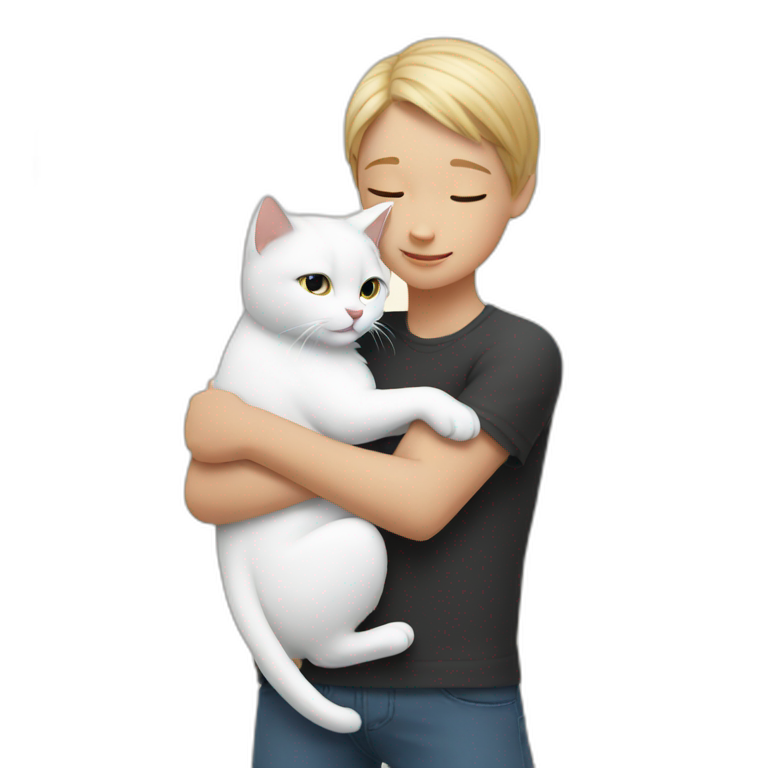 Girl And Boy Blackhair Hug Ai Emoji Generator 4306