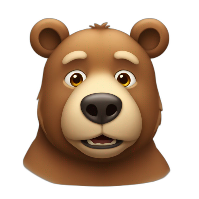 fat bear as soccer palyer running | AI Emoji Generator