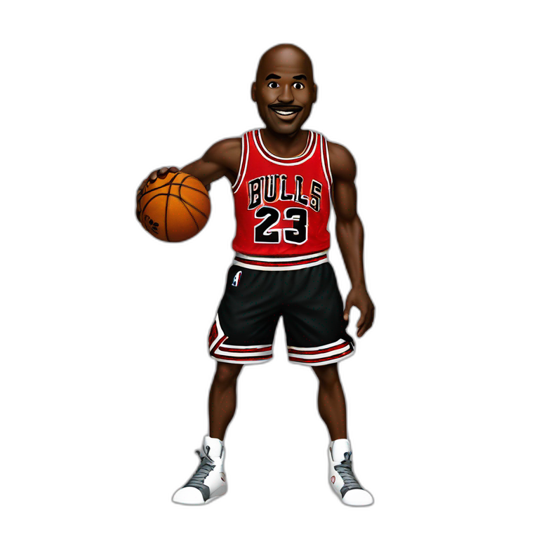 michael jordan with jordans on | AI Emoji Generator