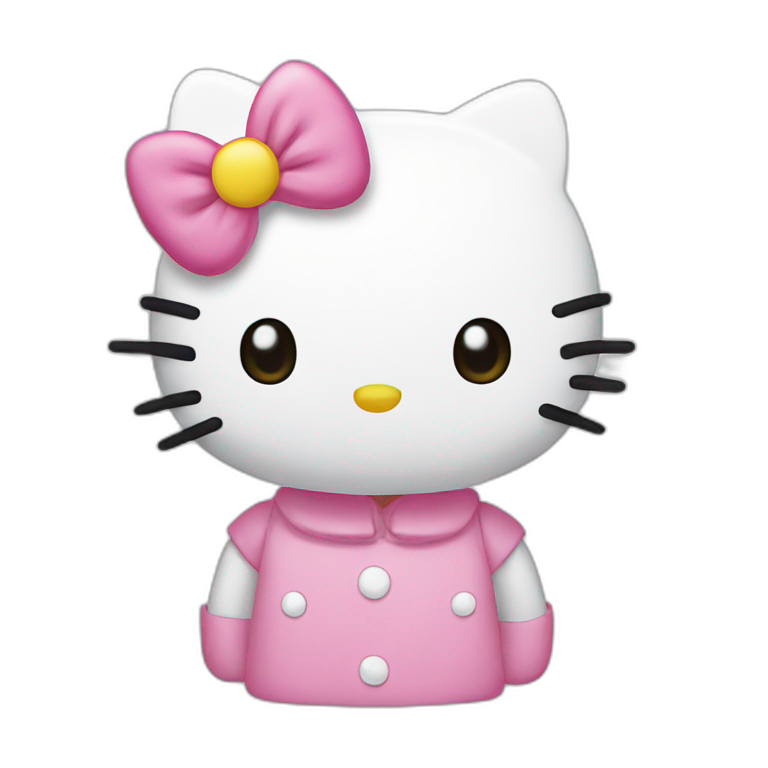 Hello kitty laughing | AI Emoji Generator