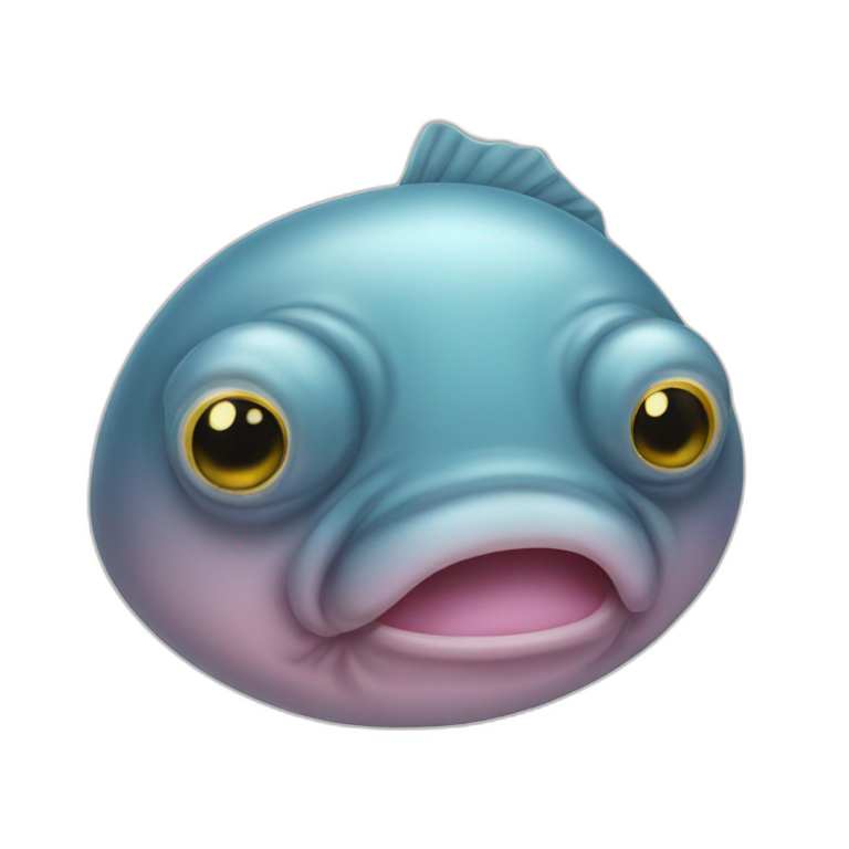 Front Portrait a Fish face | AI Emoji Generator