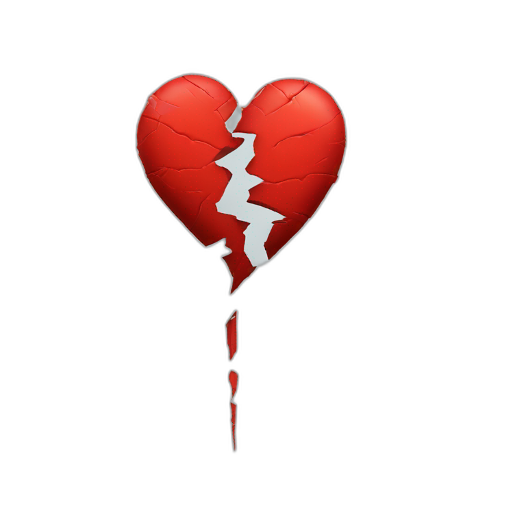 taped red broken heart | AI Emoji Generator