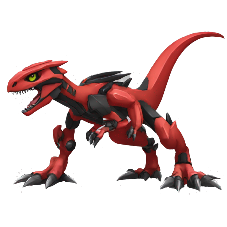 Cool Edgy Black Red Digimon-Fakemon-Guilmon-Velociraptor-Dragon-Mecha ...