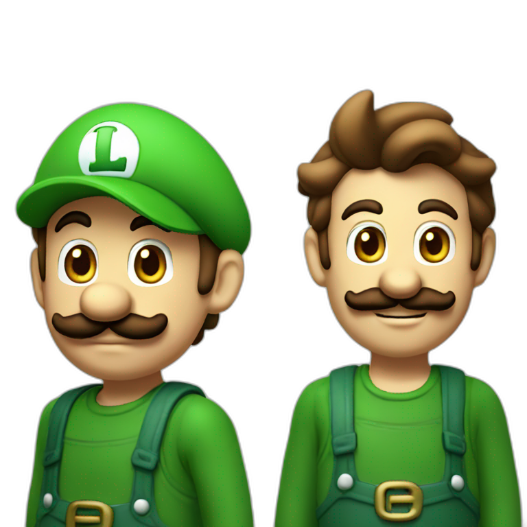 Mario & Luigi having babies | AI Emoji Generator