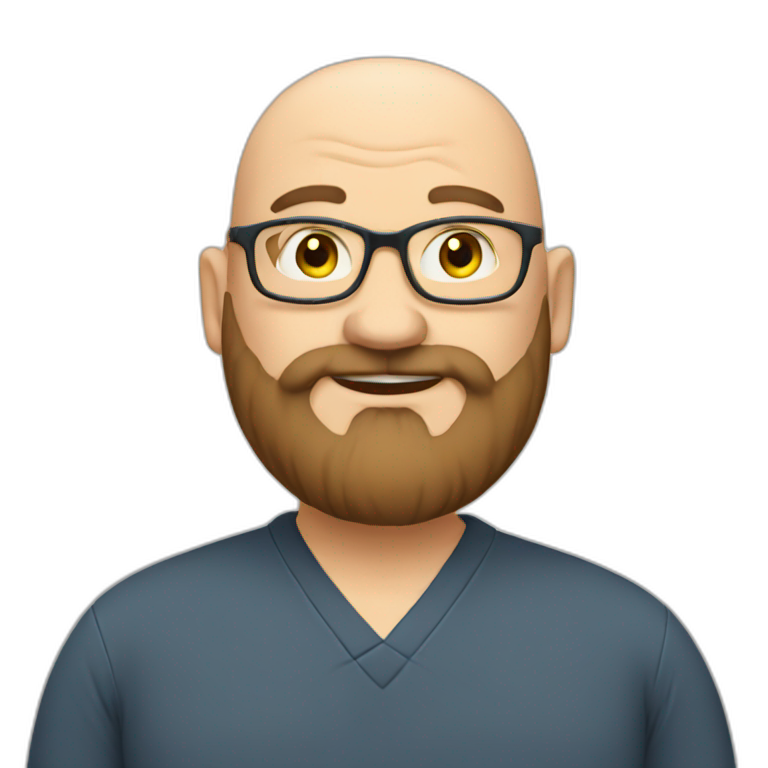 red-bearded-bald-programmer | AI Emoji Generator