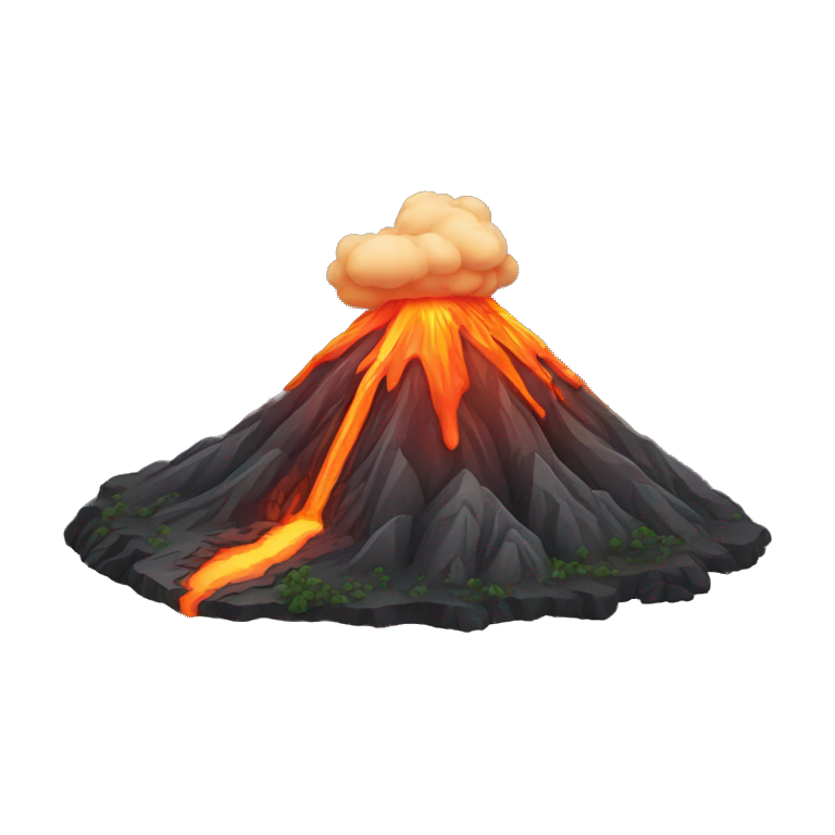 Volcano erupting | AI Emoji Generator