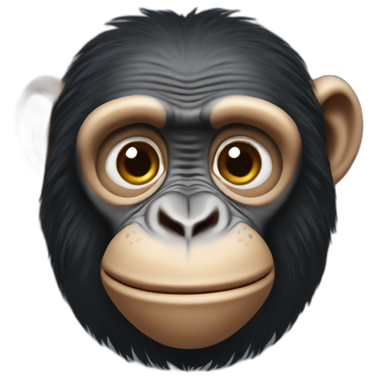 Chimpanzee sitting | AI Emoji Generator