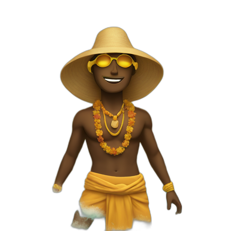 AI generated Beach Sun Hat with Transparent Background. AI
