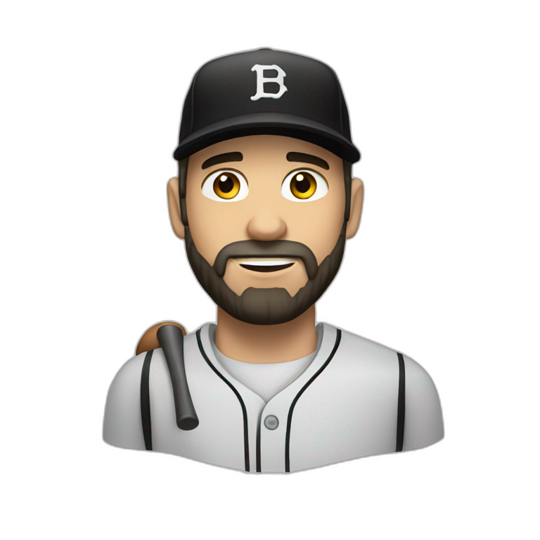 emo guy with beard and hat hype face | AI Emoji Generator