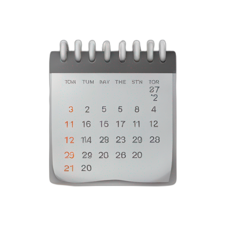 Calendar with date | AI Emoji Generator