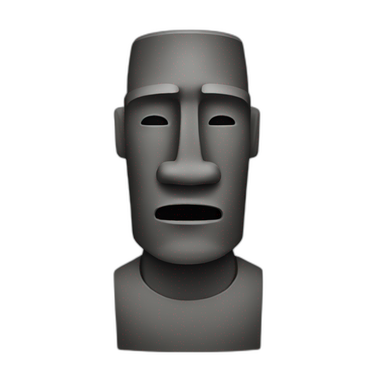 Moai sad | AI Emoji Generator