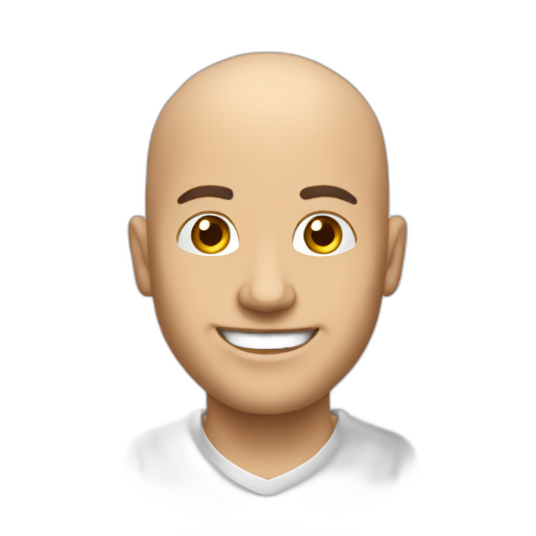 bald men happy white | AI Emoji Generator