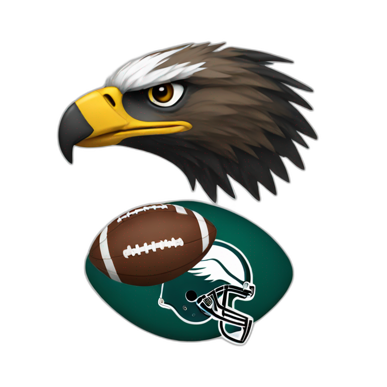 edp 445, wearing philadelphia eagles hat | AI Emoji Generator