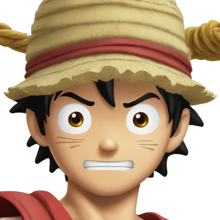 Luffy face gear 5 white hair | AI Emoji Generator