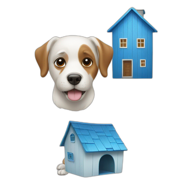 wfh with dog include house emoji | AI Emoji Generator