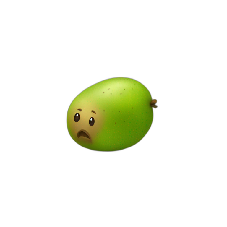 kiwi fruit sitting on a kiwi bird | AI Emoji Generator