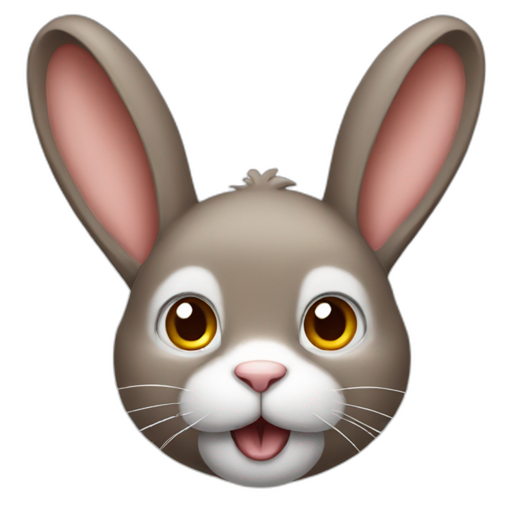 Smart rabbit with big ears | AI Emoji Generator