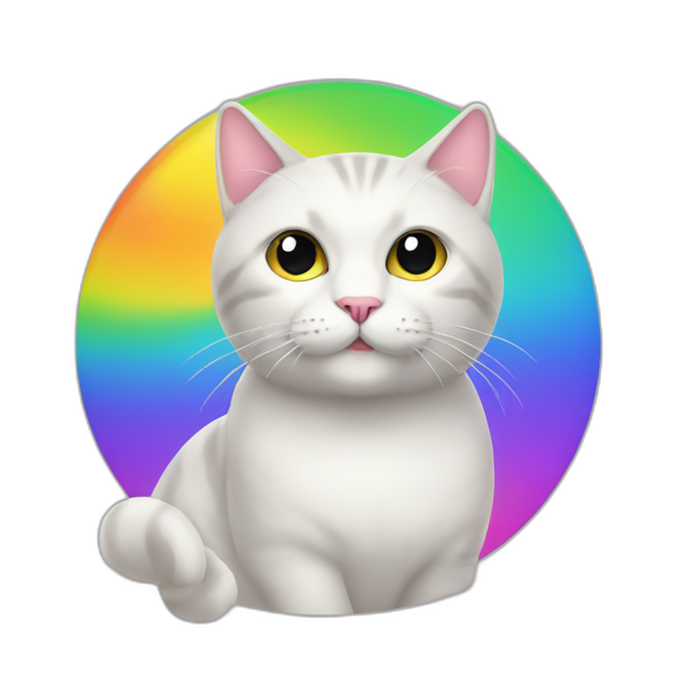 rainbow sprinkles donut with cat | AI Emoji Generator