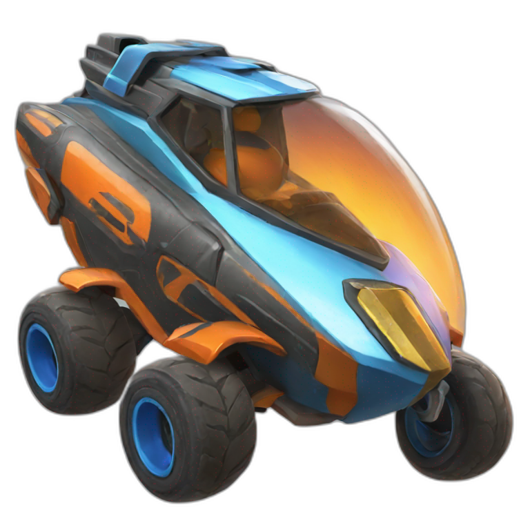 A green car from the rocket league game | AI Emoji Generator