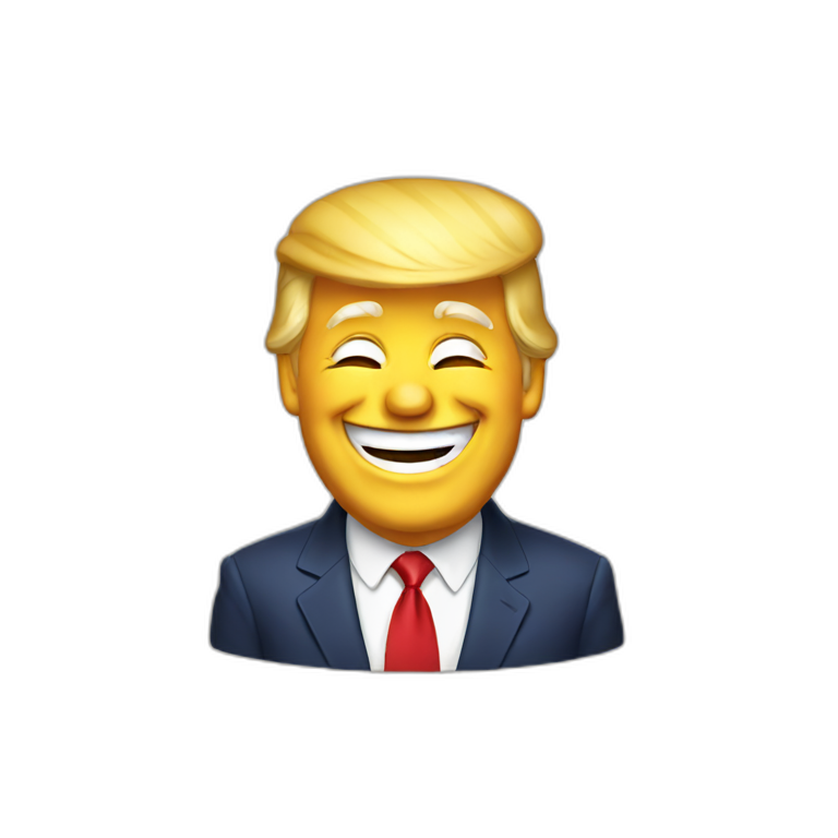 Donald trump laughing | AI Emoji Generator