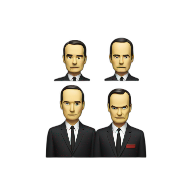 photo realistic band Kraftwerk playing keybords | AI Emoji Generator