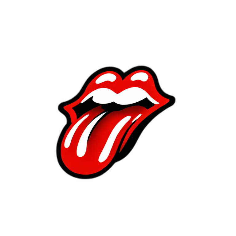 rolling stones logo in pink | AI Emoji Generator