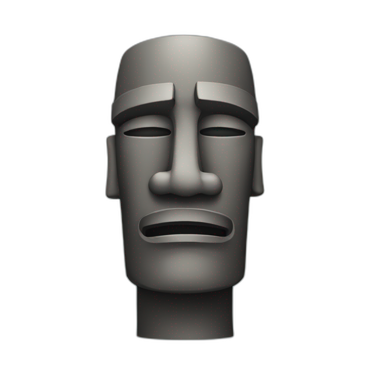 coquette bow on moai | AI Emoji Generator