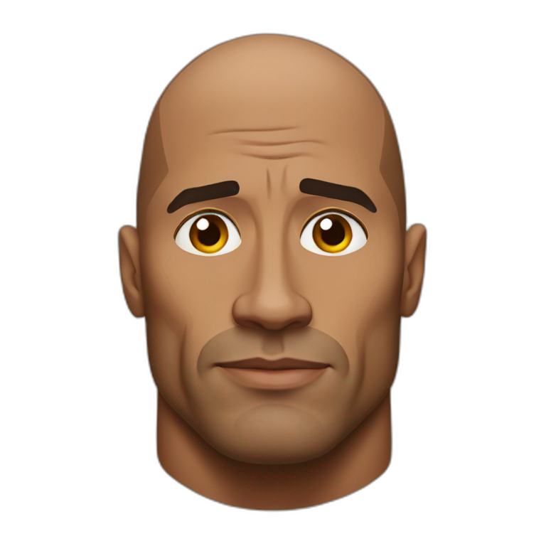 Dwayne Johnson side eye | AI Emoji Generator