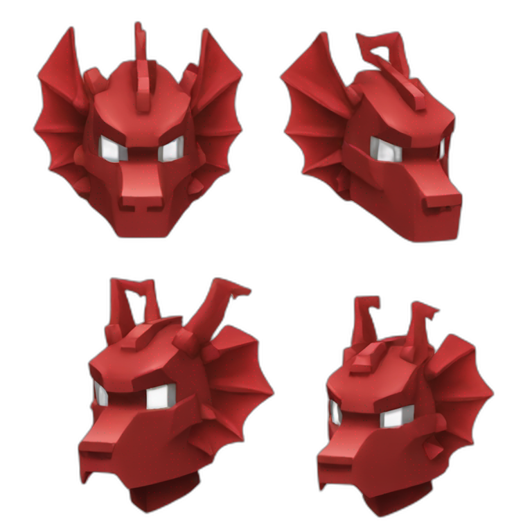 Head Hat Red Dragon Epic Pixel 