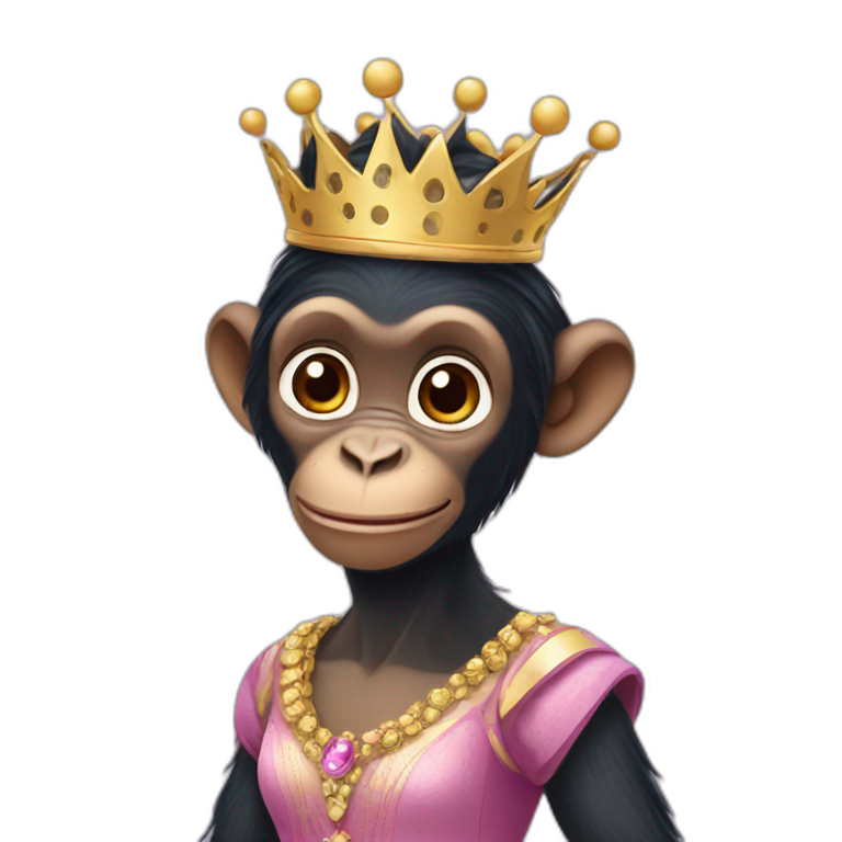 Chimpanzee sitting, no tail | AI Emoji Generator