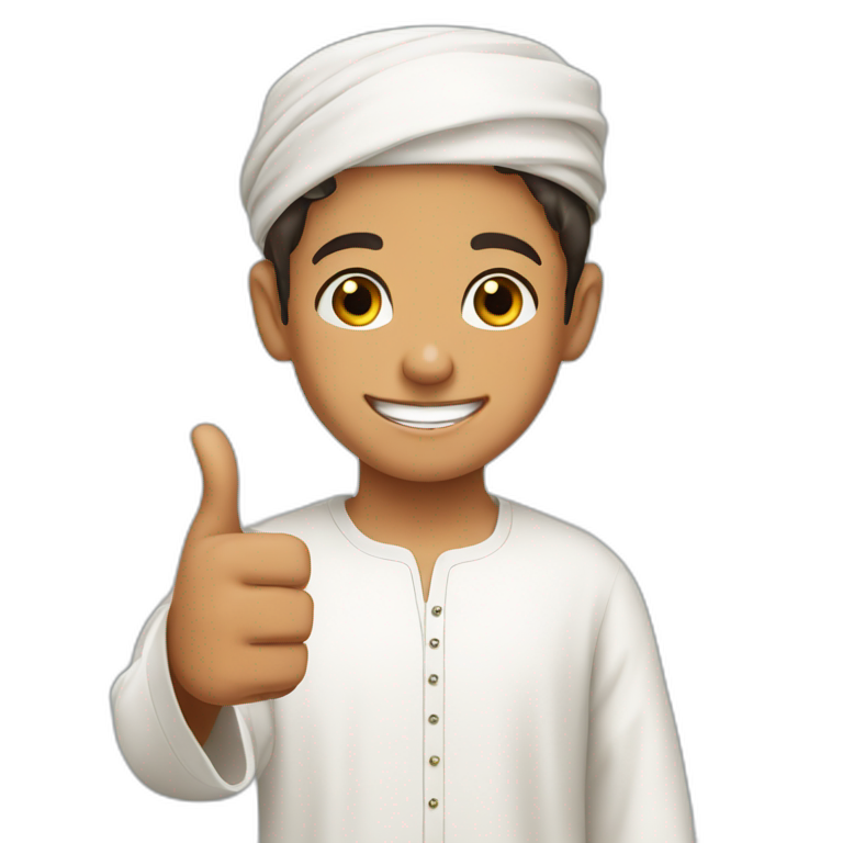 A man wearing an Omani and Egyptian dishdasha | AI Emoji Generator