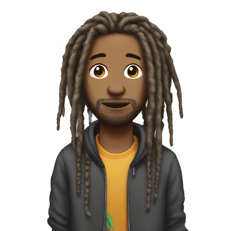 emoji with light colored dreads white | AI Emoji Generator