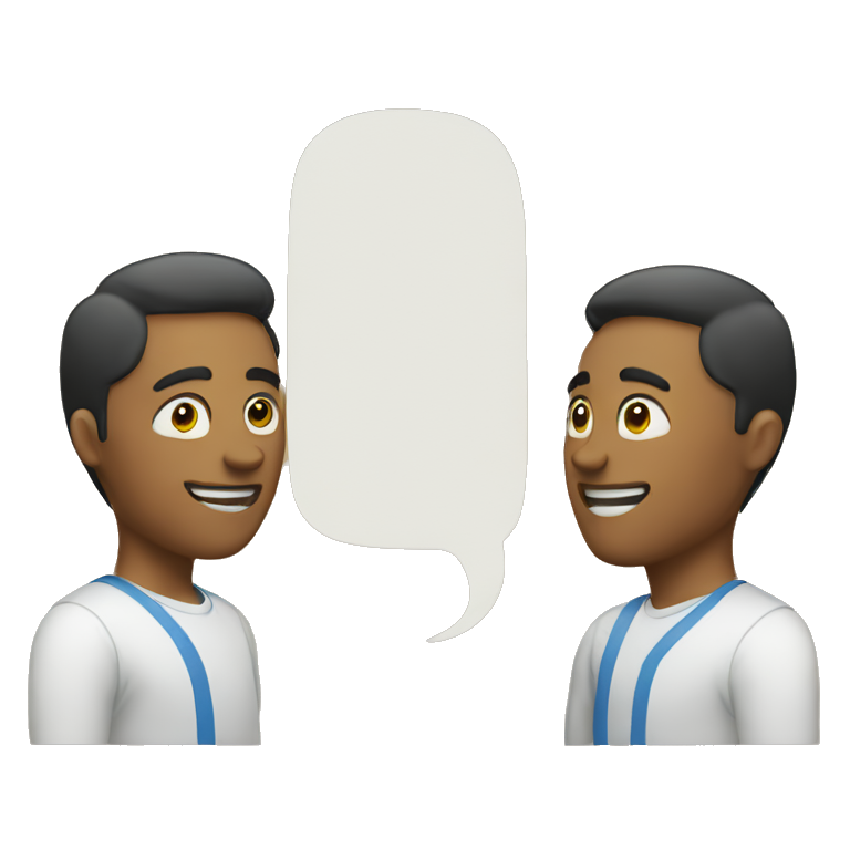 One people talking to three peoples | AI Emoji Generator