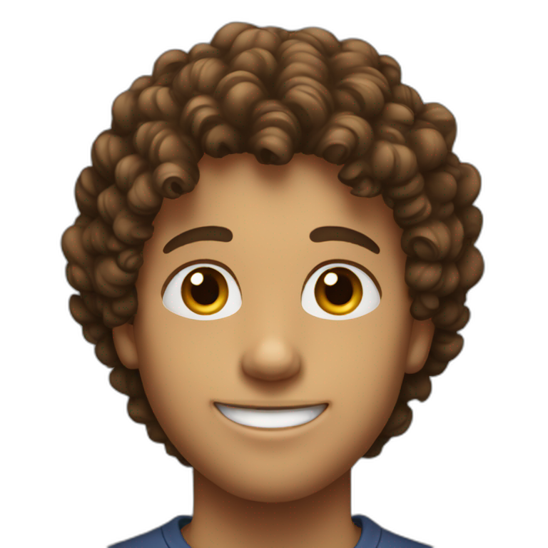 White Man and brun hair with music | AI Emoji Generator