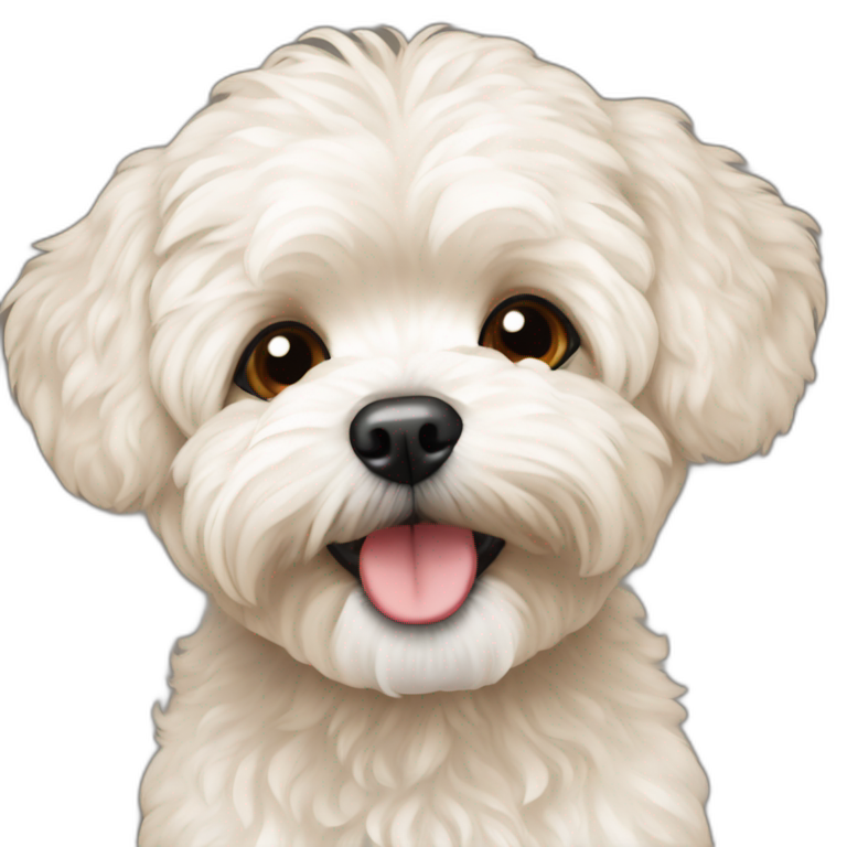 Caramel Maltipoo with long ears | AI Emoji Generator