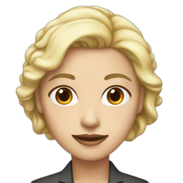 old woman in suit | AI Emoji Generator