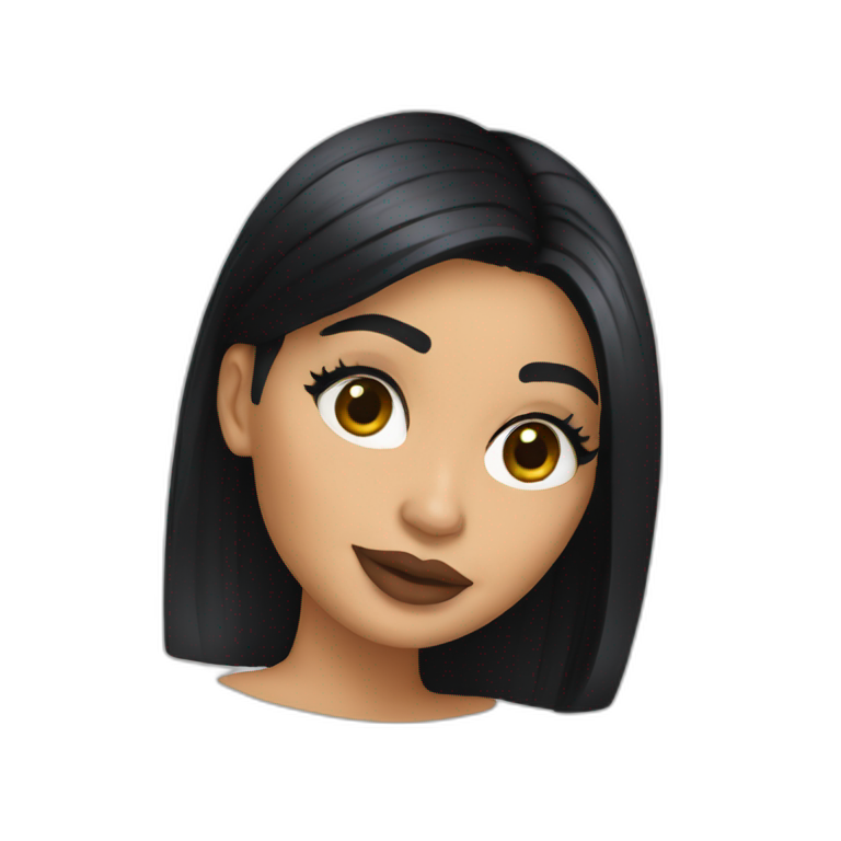 Kylie Jenner holding her small lipstick | AI Emoji Generator