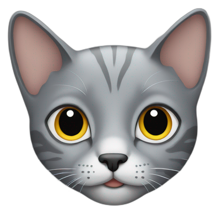 Grey Cat in his house | AI Emoji Generator