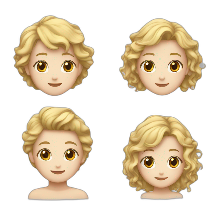 Blonde Girl With Wavy Hair Ai Emoji Generator 8726