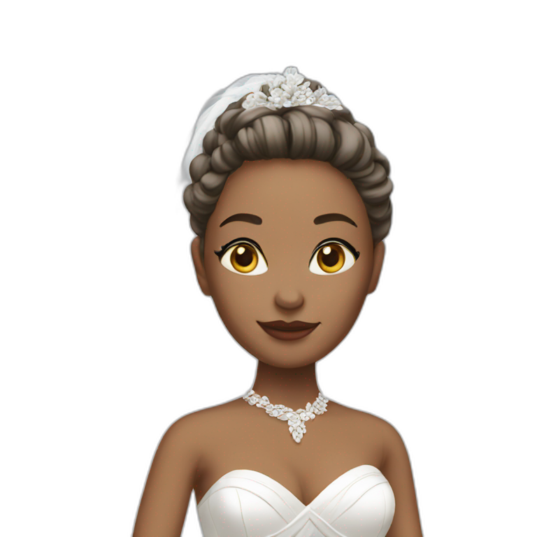 Male giraffe and female squirrel in wedding dress | AI Emoji Generator