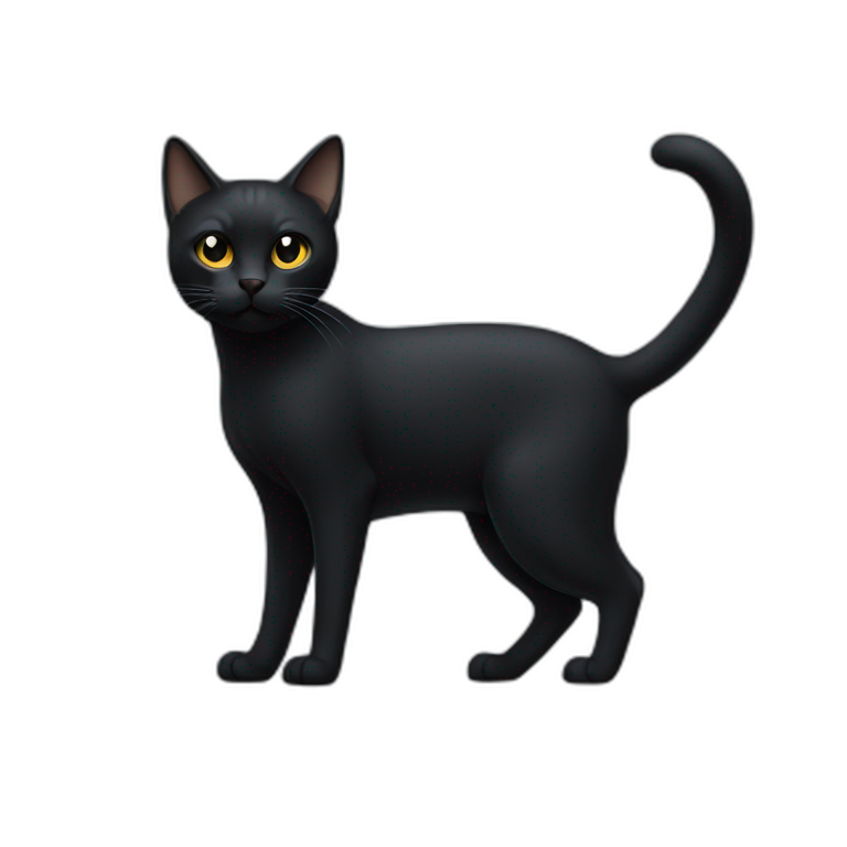 no-tail-black-cat-full-body | AI Emoji Generator