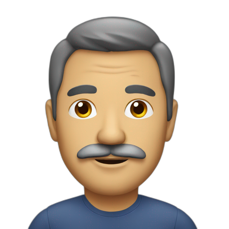 Middle aged man with one eye | AI Emoji Generator