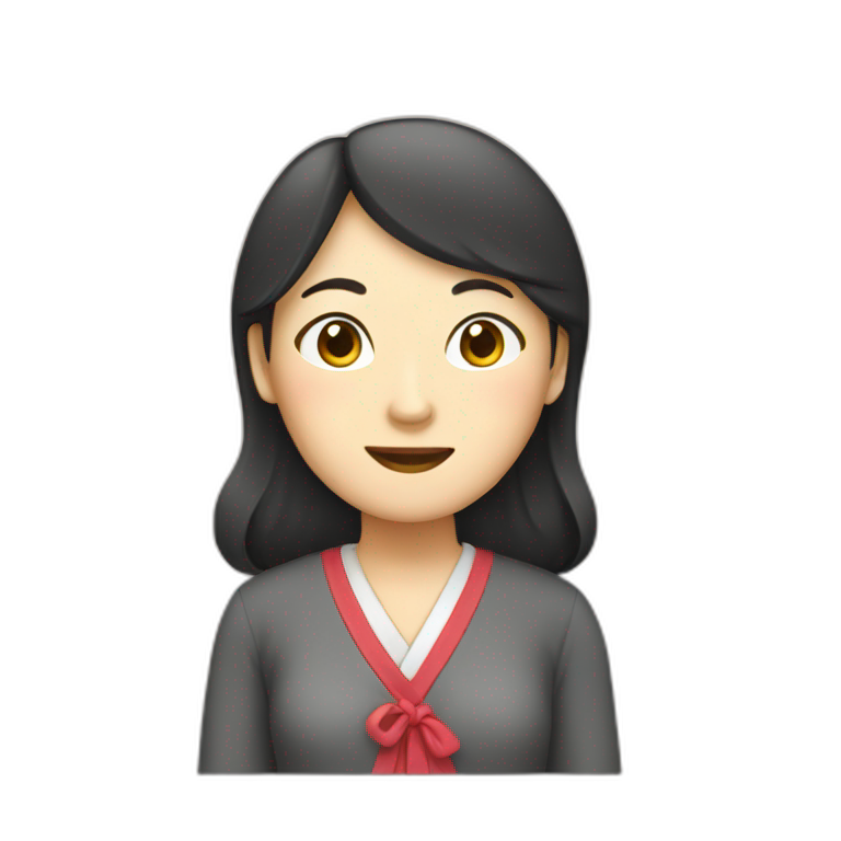 Grey hairs lady teacher | AI Emoji Generator